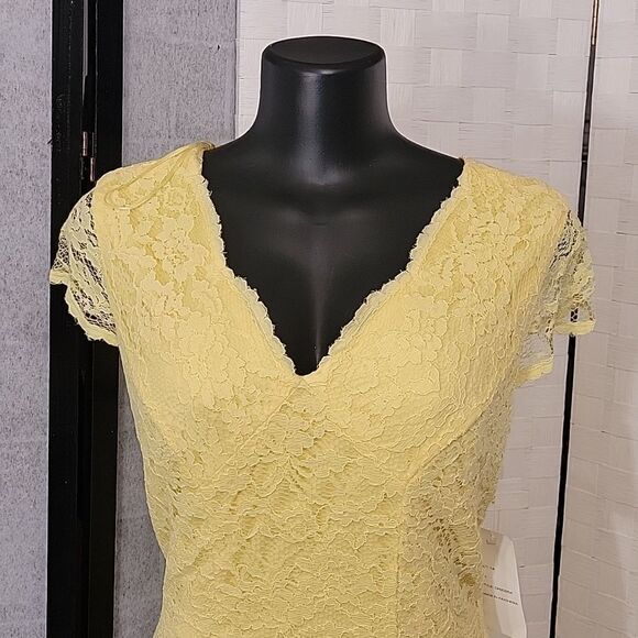 BRAND NEW DONNA RICCO V-NECK WOMEN'S LACE DRESS - Picture 12 of 13